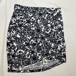The Limited Black and White Floral Mini Skirt